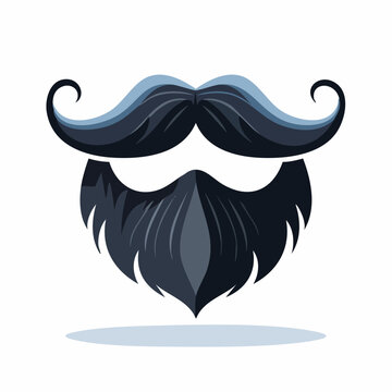 Stylized Mustache and Beard Illustration