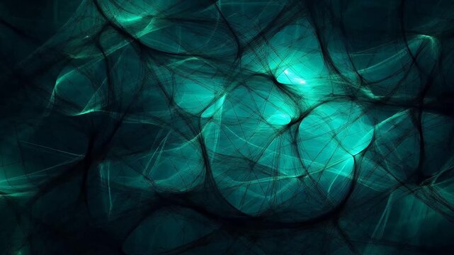 Digital green black network geometric abstract background