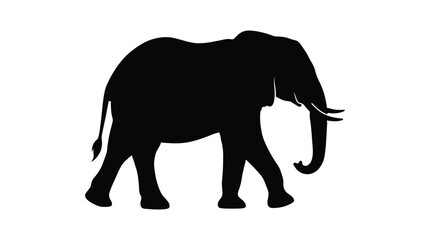 Fototapeta premium Elephant side view silhouette