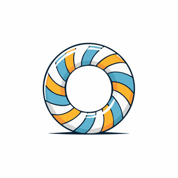 Colorful Swim Ring Illustration