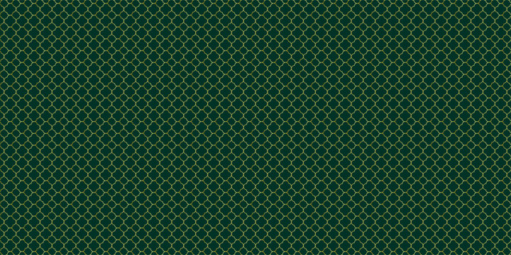 Gold elegant lattice pattern. Elegant green mesh abstract background.