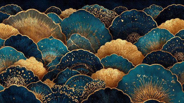 Elegant Japanese traditional pattern background with delicate motifs