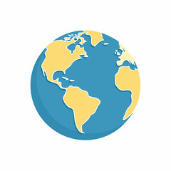 Obraz premium Stylized Illustration of Planet Earth