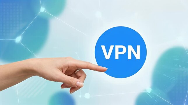 Engaging Touch on VPN Icon in Modern Digital Environment