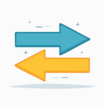 Two Arrows Pointing in Opposite Directions