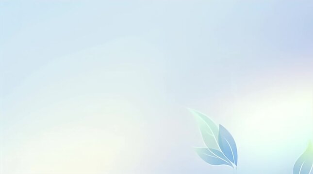 Serene Abstract Background with Wind Turbines and Leaves