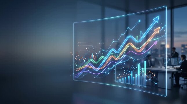Visualizing Data Trends with Modern Holographic Interface