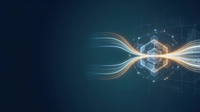 Abstract Holographic Hexagonal Structure with Light Trails