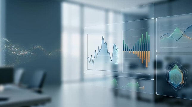 Futuristic Data Visualization with Interactive Graphs