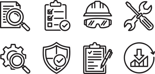 Vector icons of chess game pieces black Vector © Torikul