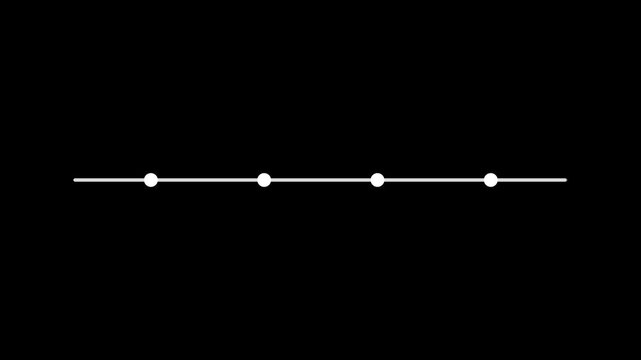 Progress bar or loading indicator animation showing completion of a task on black background.