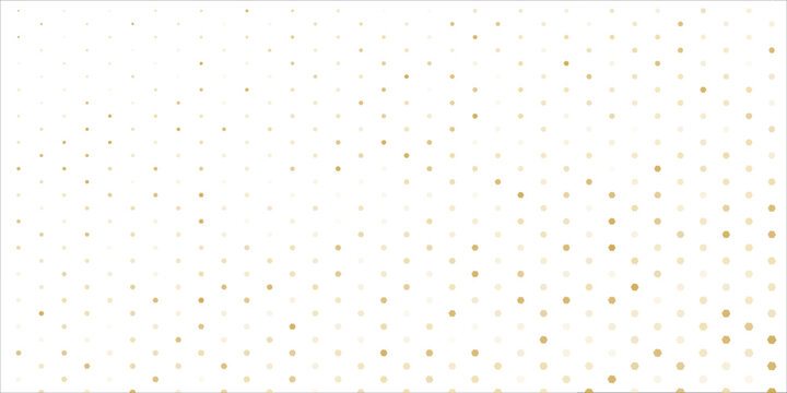 Golden Hexagon Halftone Pattern Background, Abstract Honeycomb Vector Illustration