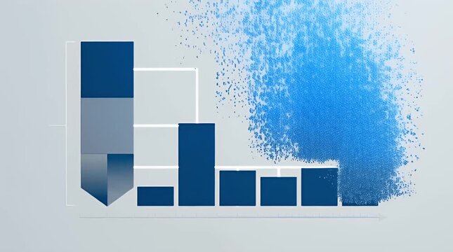 Glowing Holographic Chart With Abstract Data Visualization
