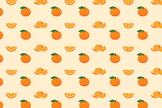 orange fruit vitamin pattern background