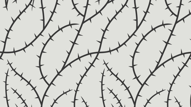 Abstract Thorny Vine Vector Pattern