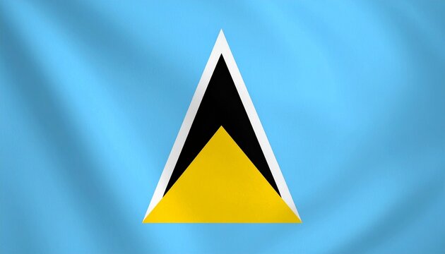 "Saint Lucia national flag with triangles"