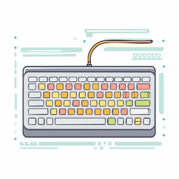 Flat Design Keyboard Illustration