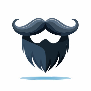 Stylized Beard and Moustache Icon