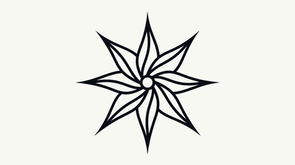 Obraz premium Abstract Eight-Pointed Star Geometric Design Vector on Light Background