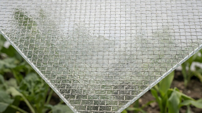 Close-up of a glass mesh screen.