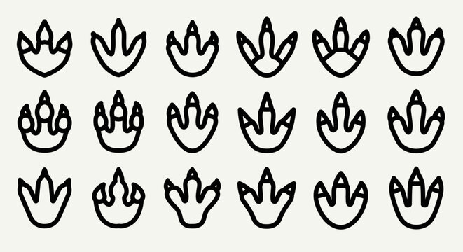 Black flame icons in row.
