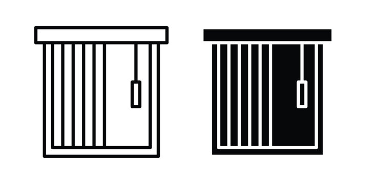 Blinds open icon symbol design vector illustration.