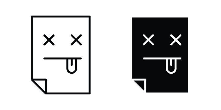 Broken Image icon symbol design vector illustration.