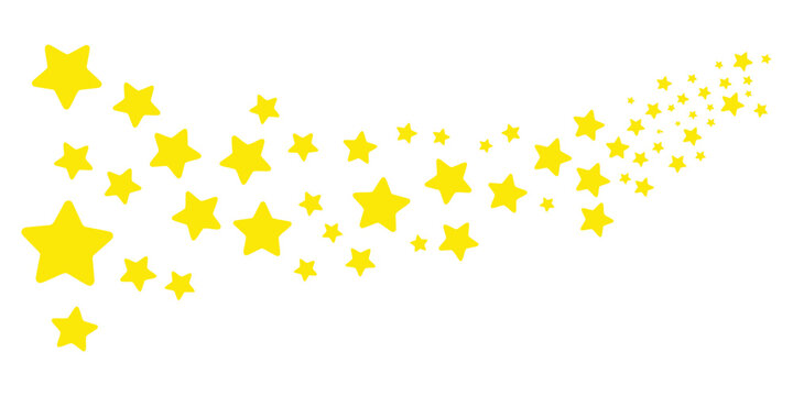 Yellow stars vector illustration on transparent background