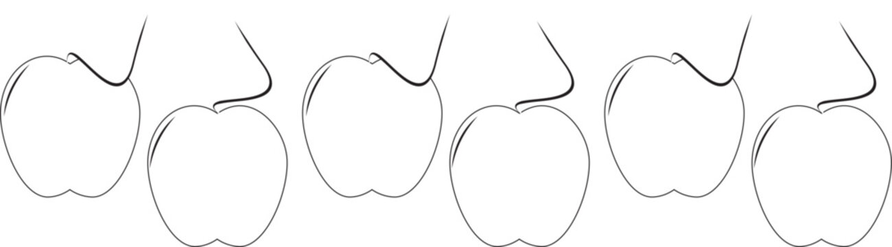 Transparent apple fruit symbol on white background
