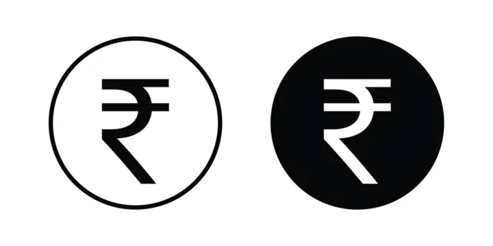 Indian rupee icon symbol design vector illustration.