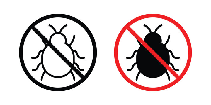 No Bug icon symbol design vector illustration.