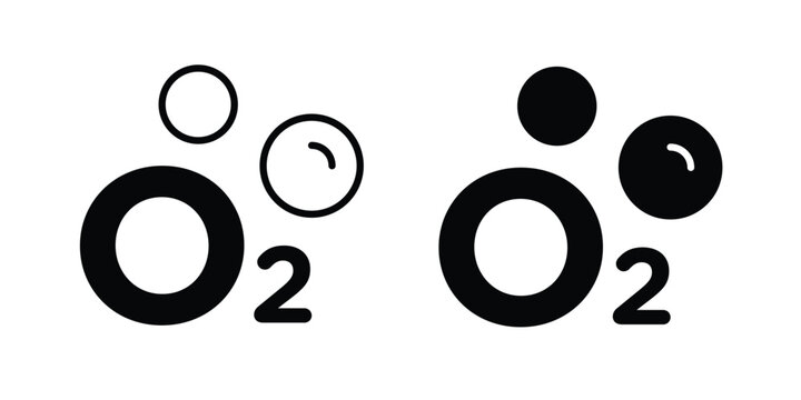 Oxygen O2 icon symbol design vector illustration.