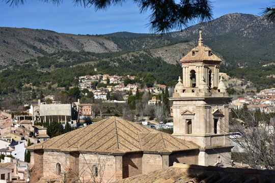 look at town Caravaca de la Cruz with its church of Soledad,Spain