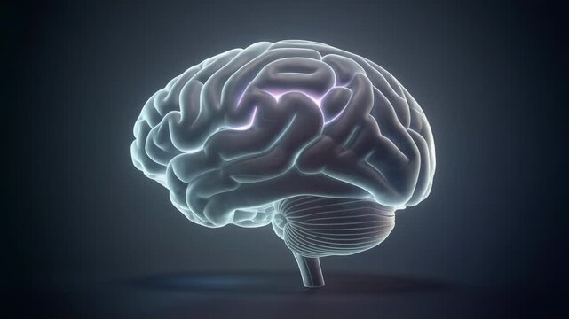 Glowing brain exploring intricate pathways of thought and emotion for creative inspiration