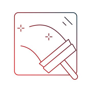 Squeegee icon with white background vector stock illustration