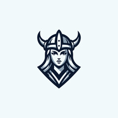 Fototapeta premium Viking Girl Logo