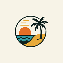 Obraz premium Beach Holiday Logo.