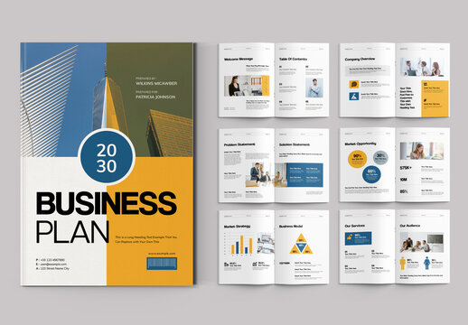 Business Plan Brochure Template Layout