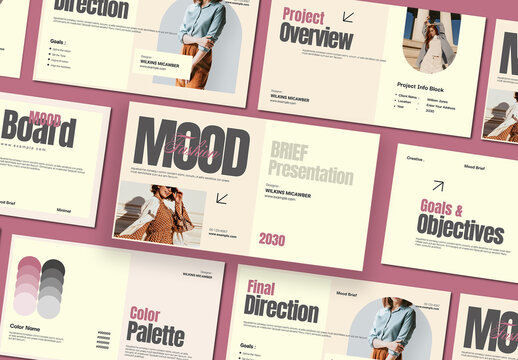 Mood and Brief Presentation Template Design Layout
