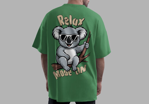 Playful Animal Graphic Tshirt Design With Relax Quote