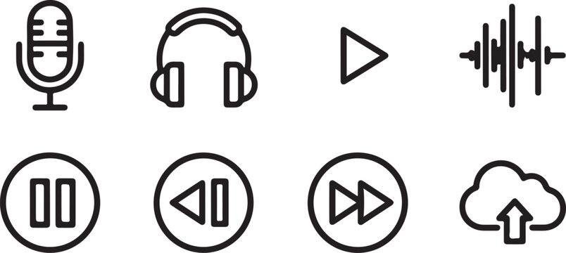 Colorful musical notes and symbols collection Vector