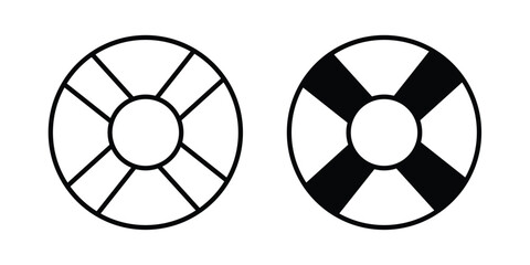 Life buoy icon collection, linear icons set with solid style © Joss