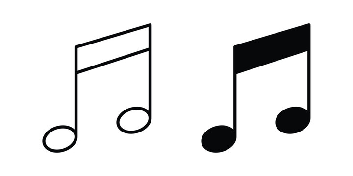 Music icon collection, linear icons set with solid style