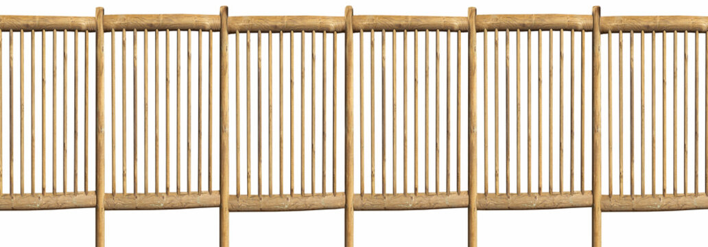Balustrade en bois rond