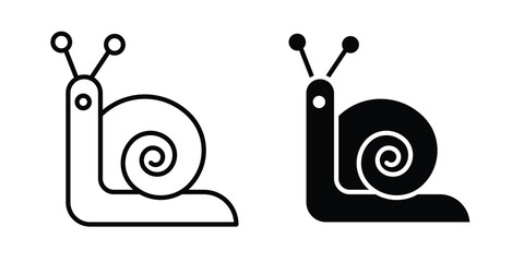 Snail icon collection, linear icons set with solid style © Joss