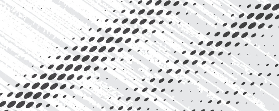 PrintLatar Belakang Pola Halftone Hitam dan Putih dengan Strip Gradien Vertikal