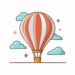 Fototapeta premium Hot Air Balloon Illustration