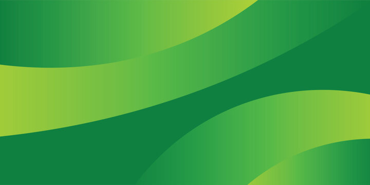 Abstract Fresh Green Background with Dynamic Layered Waves