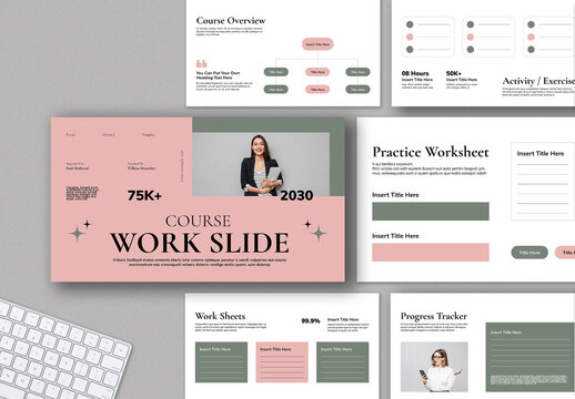 Course WorkBook Presentation Template Layout