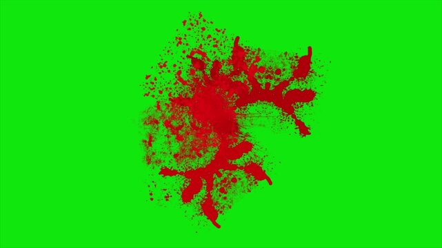 blood splash transition, liquid particle reveal, red ink explosion, abstract fluid effect, dynamic splash animation